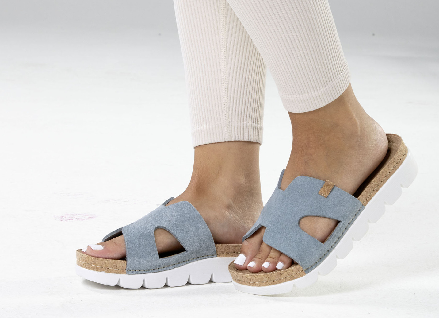 ELENA EDEN Pantolette aus Veloursleder