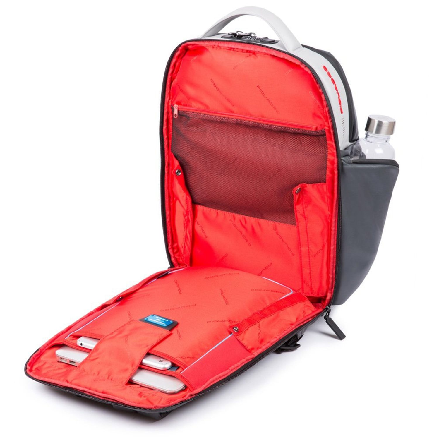 Piquadro Urban PC and iPad Backpack with Anti theft cable grey black