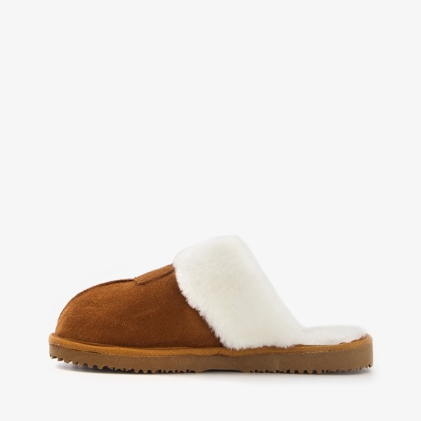 Thu!s gevoerde dames pantoffels cognac