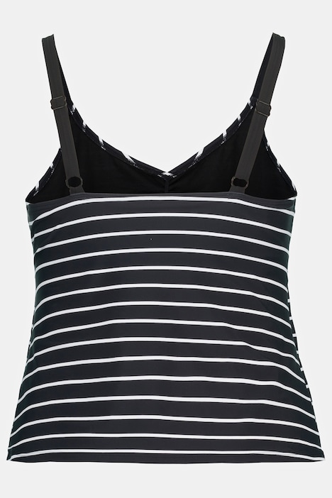 Bellieva-Tankini, Ringel, Raffung, verstellbare Träger