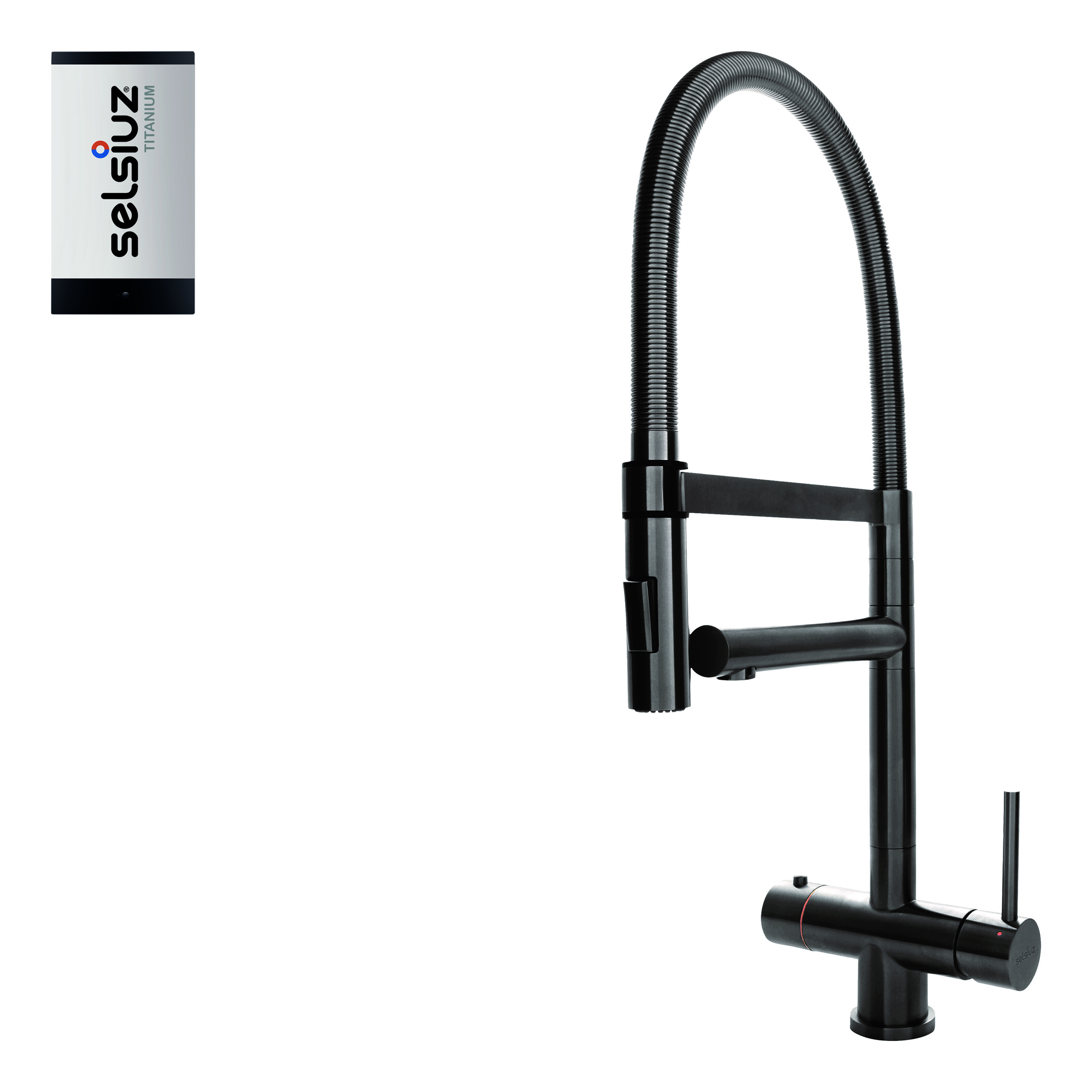 Selsiuz Inox XL kokend water kraan met titanium single boiler gunmetal
