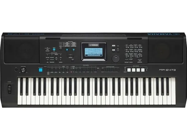 Yamaha PSR-E473, Digital synthesizer, Kor, Efterklang, 16 Bit, Sort, LCD, Vekselstrøm