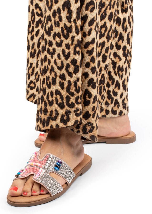 POSH by Poelman MAY Dames Slippers Roze Met Combinatie