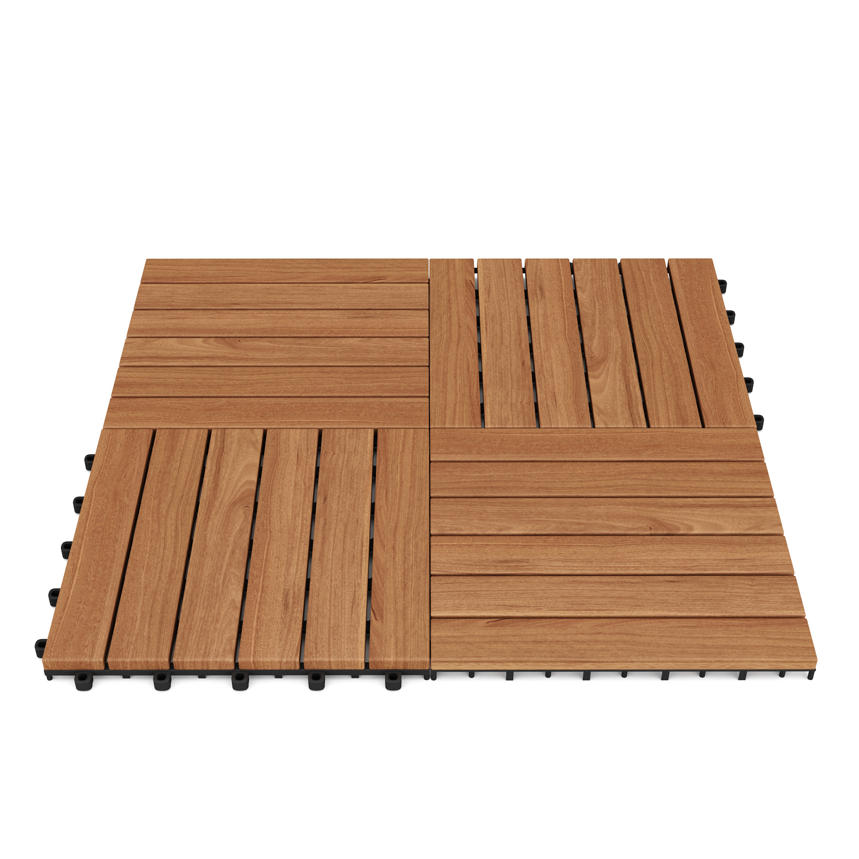 Bodenplatte Holz HEDERA 10er Set 30 x 30 cm