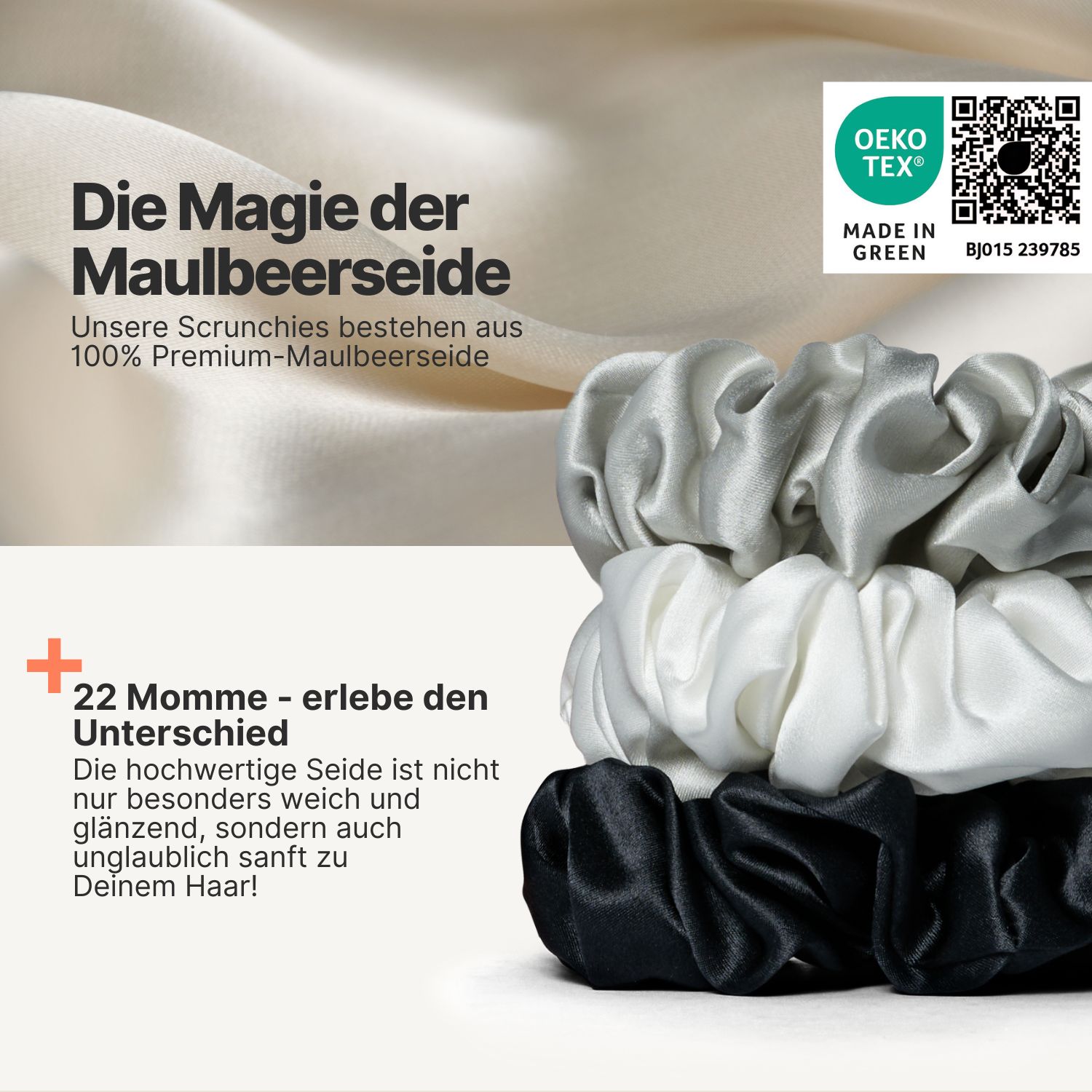 IMPERIO® Seiden Scrunchies Set (Classic)