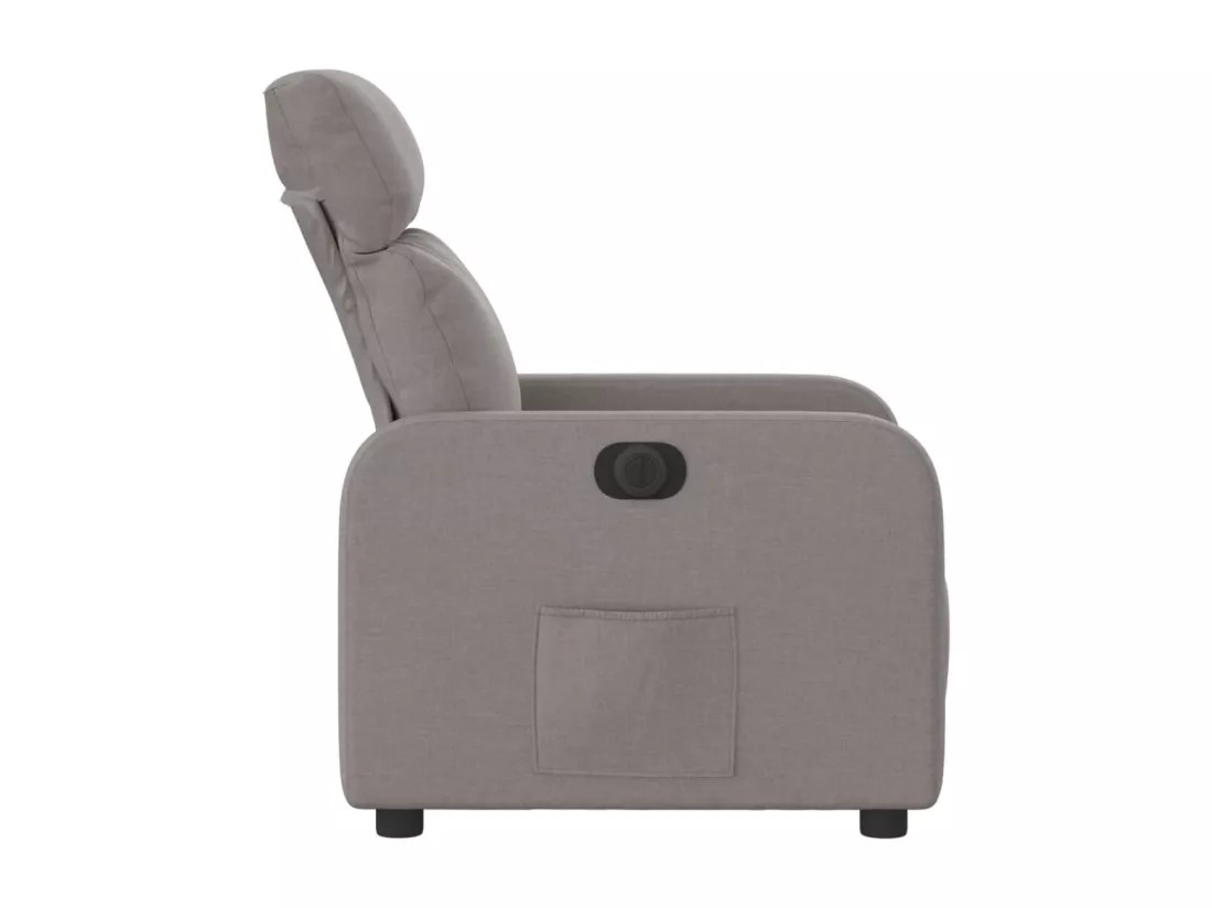 Fauteuil inclinable électrique Taupe Tissu