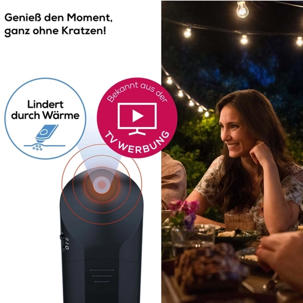 Insektenstichheiler BR 90 Elektrischer Anti-Itch Juckreiz Stift mit LED Licht (60734) - Schwarz