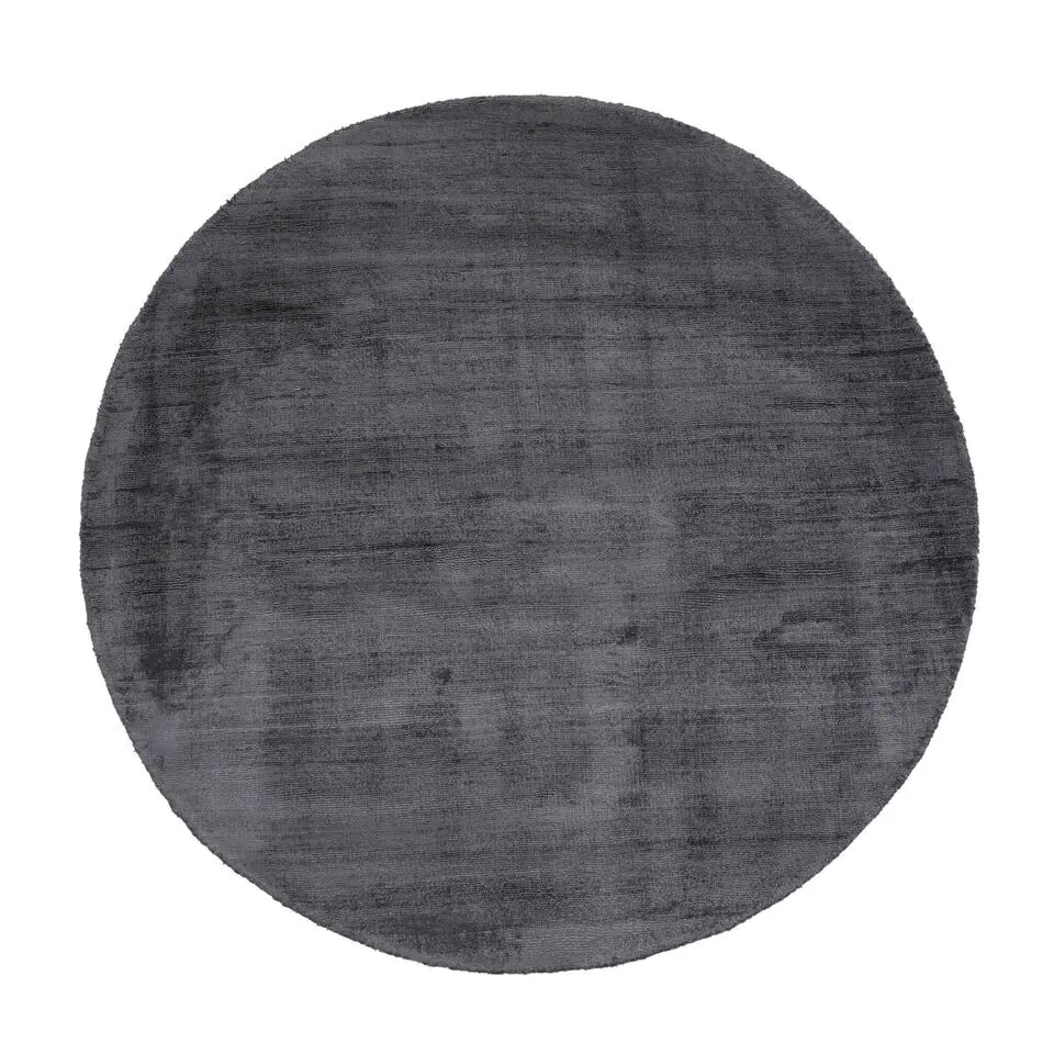 Dutch Lifestyle - Viscose - Vloerkleed - 195cm rond - Grijs