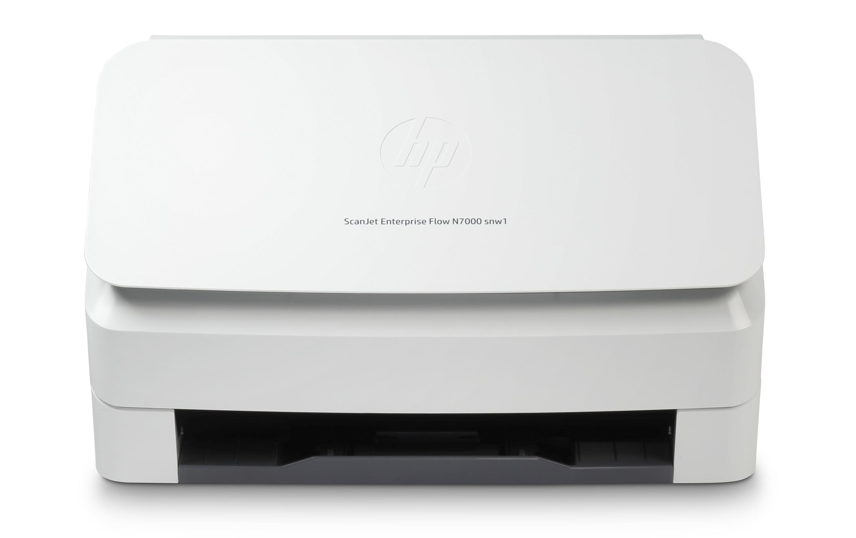 Dokumentenscanner ScanJet Enterprise Flow N7000 snw1<br>Scanner für kleine Unternehmen mit Netzwerkfunktionen sowie Touchdisplay zur Bedienung für Scanvolumen bis zu 7500 Seiten pro Tag
