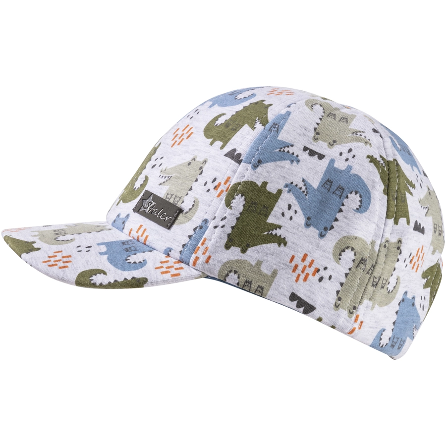 Sterntaler Baseball-Cap Krokodile silber melange