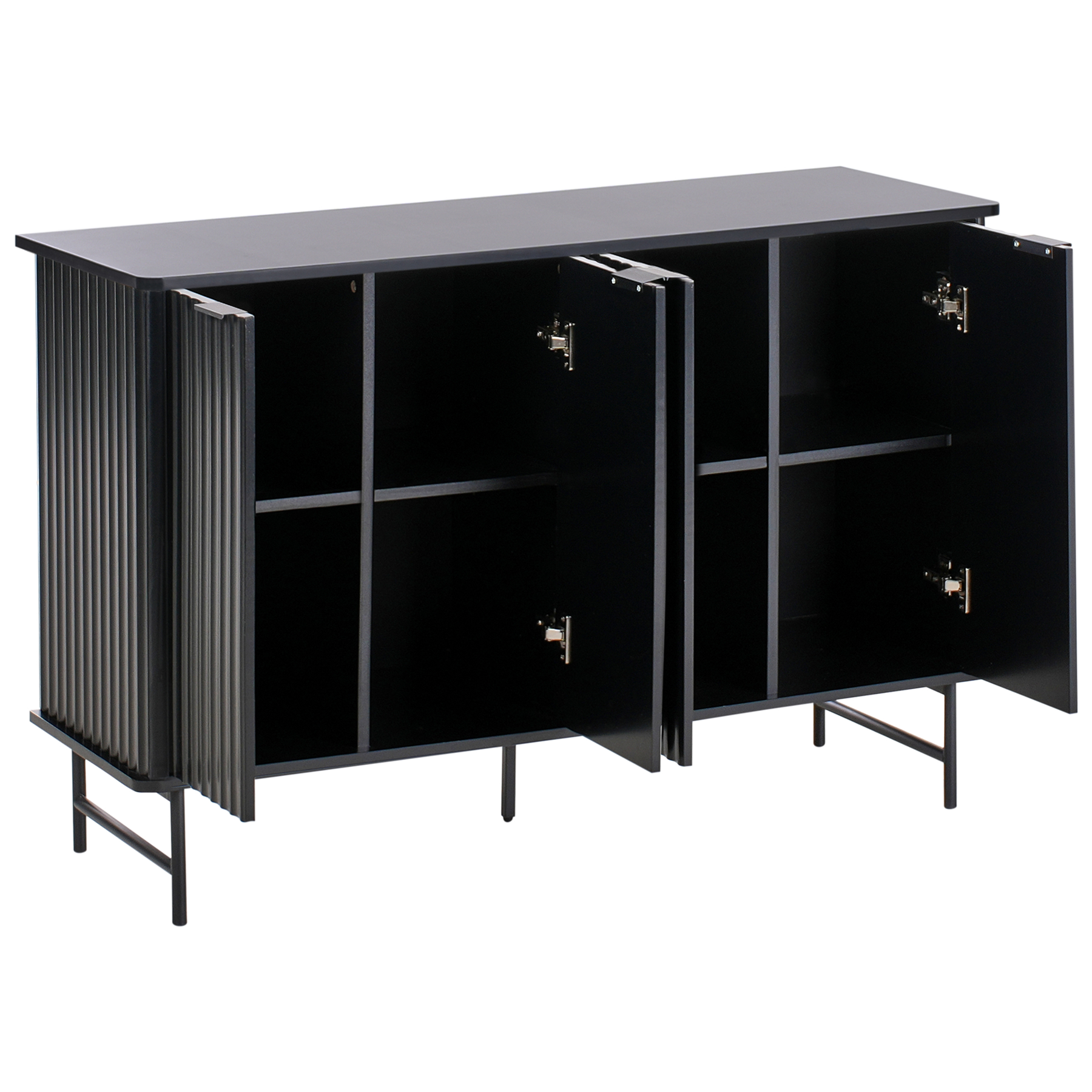 Beliani - GLASTONBURY - Dressoir - Zwart - MDF