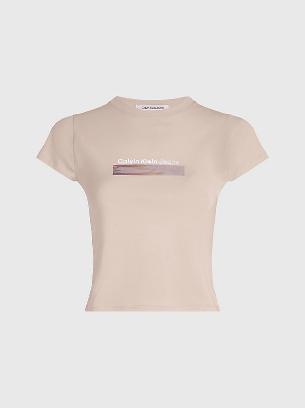 Camiseta de corte justo com logo