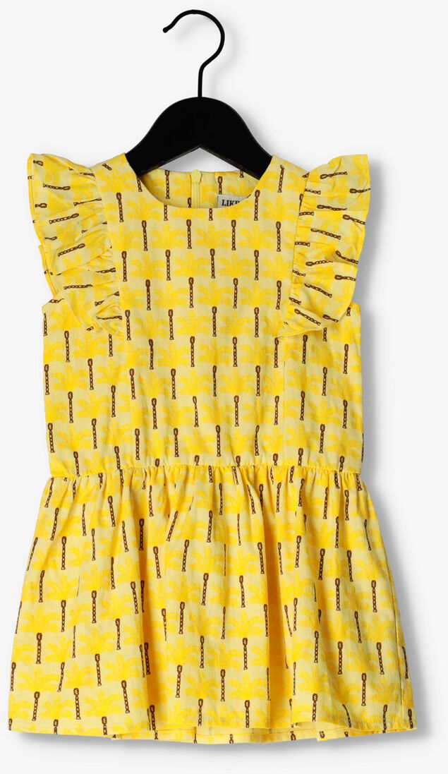 LIKE FLO gele like flo  aop woven ruffle dress