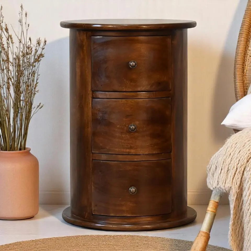 Massief Houten Eiken Trommel met Ladekast