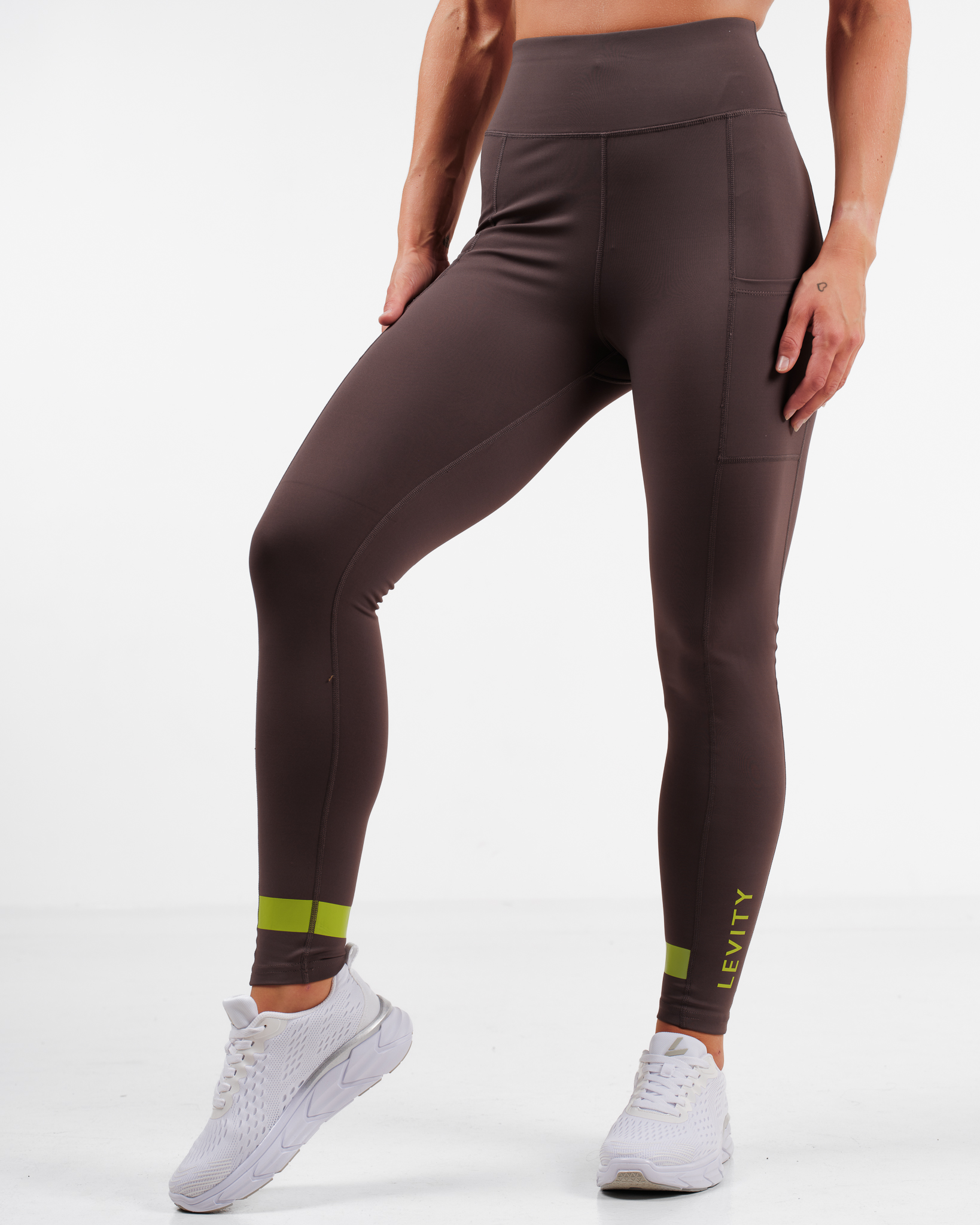 LEVITY Ultra Run Tights Grey\Yellow