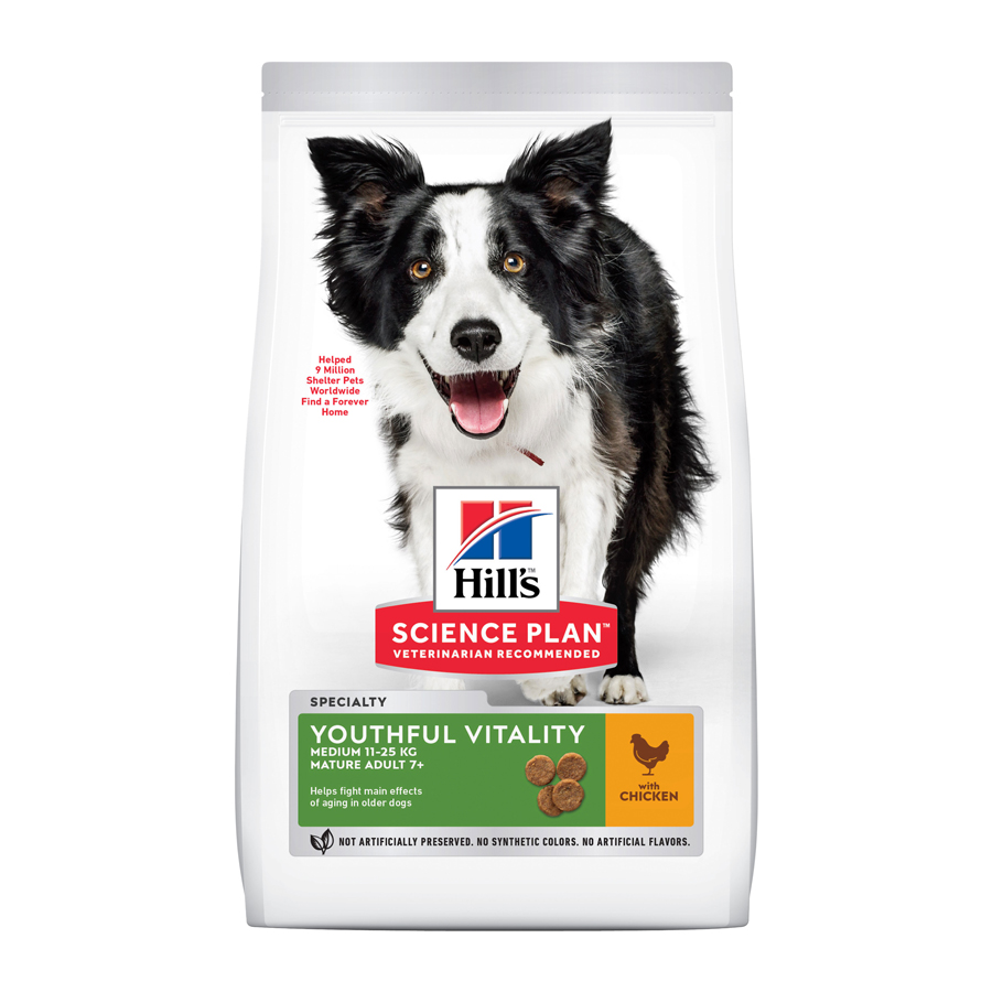 Hill's Science Plan Youthful Vitality Médio Adulto Frango para cachorros