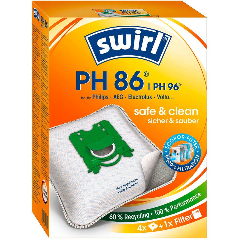 Sac d'aspirateur PH 86/PH 96, avec filtre MicroporPlus - Lot de 4