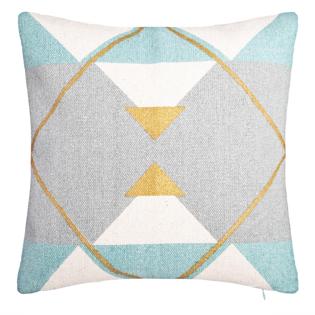 HOUSSE COUSSIN GEOMETRIQUE OR 40X40CM
