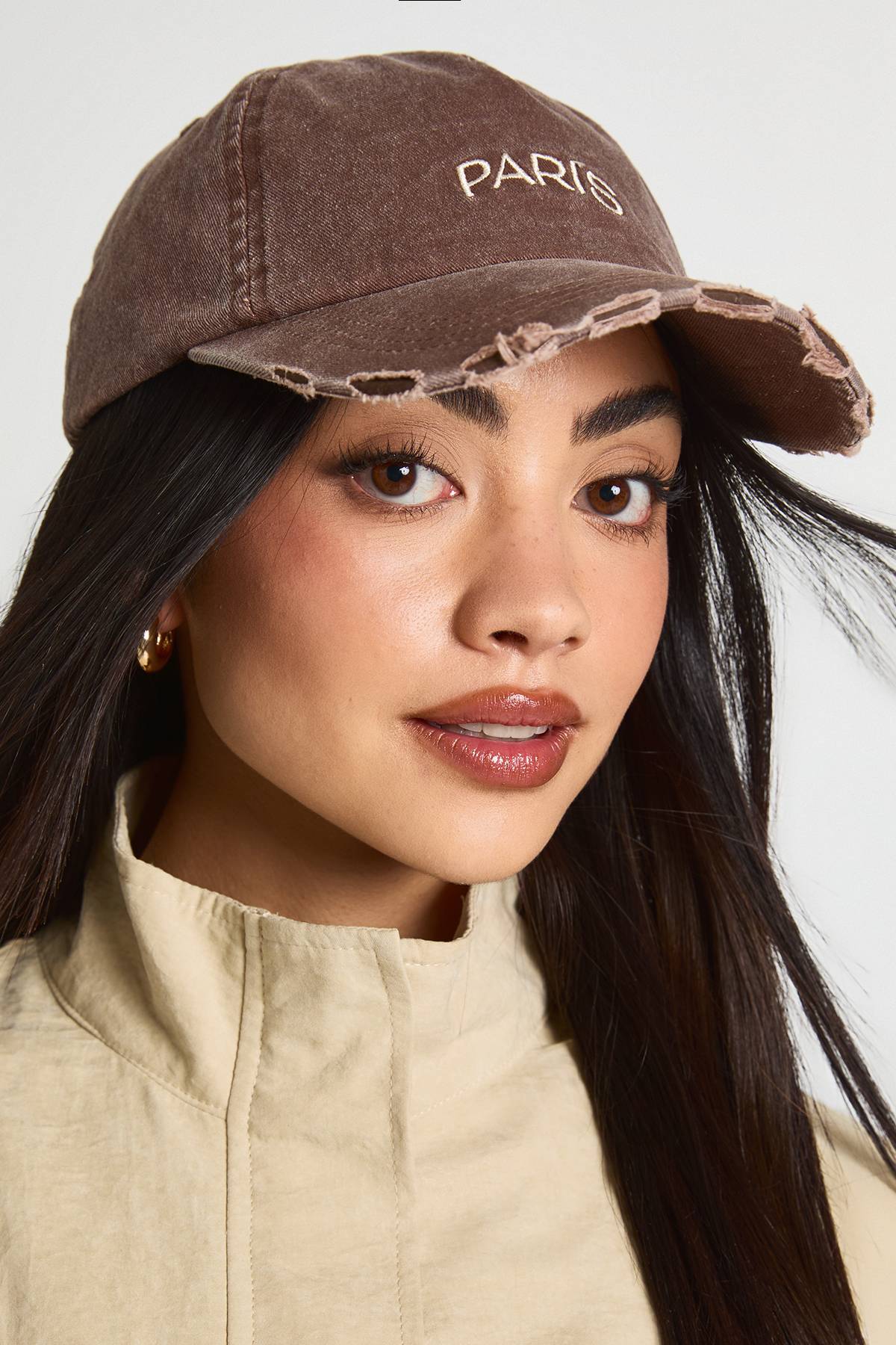 boohoo Casquette Vieillie Chocolat