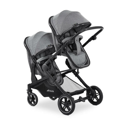 Poussette double Atlantic Twin Mélange Grey - HAUCK