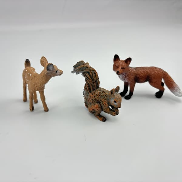 INF Realistiske skogsdyrfigurer, 6-pakning Forest Animals Set
