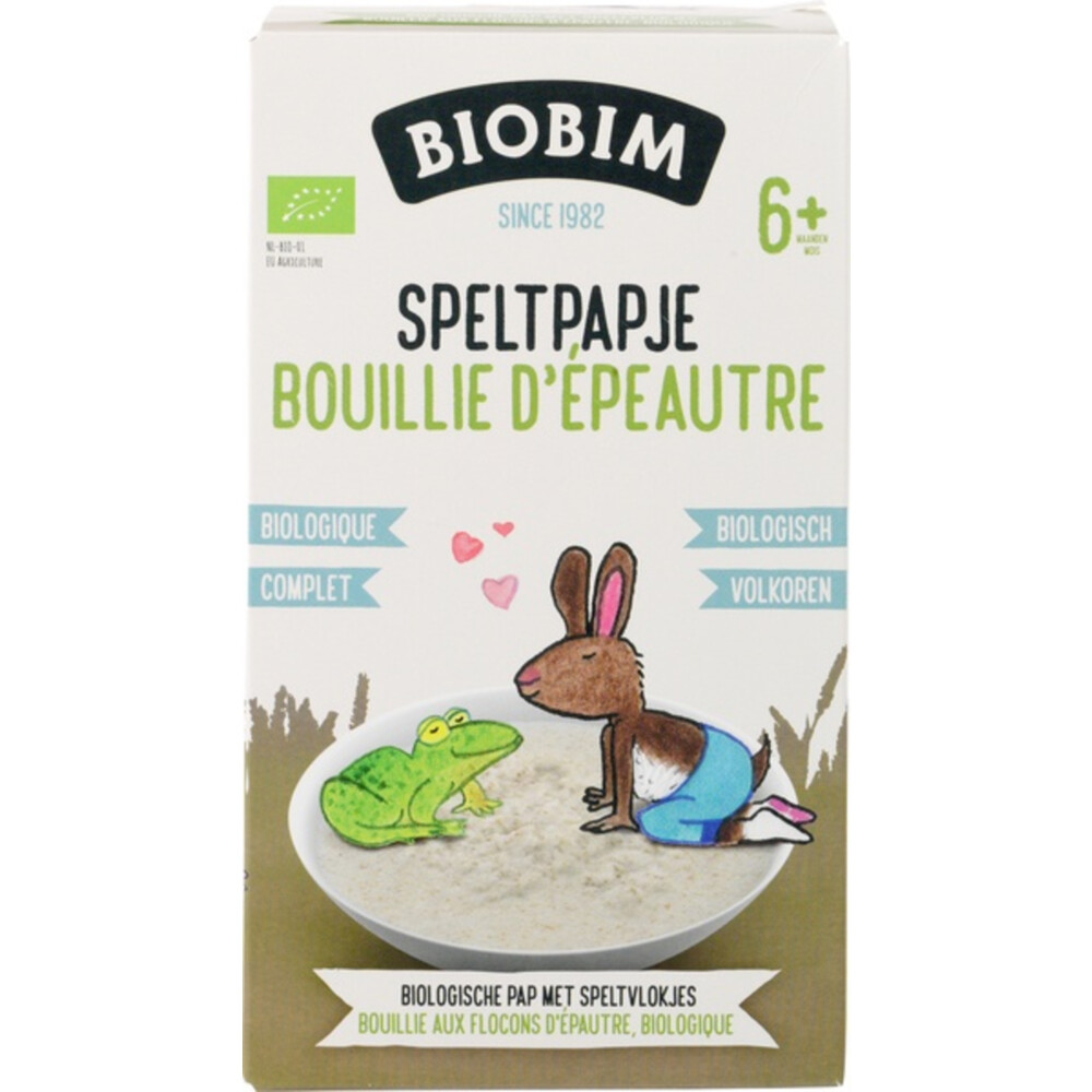 6x Biobim Papje 6+ mnd Spelt250 gr