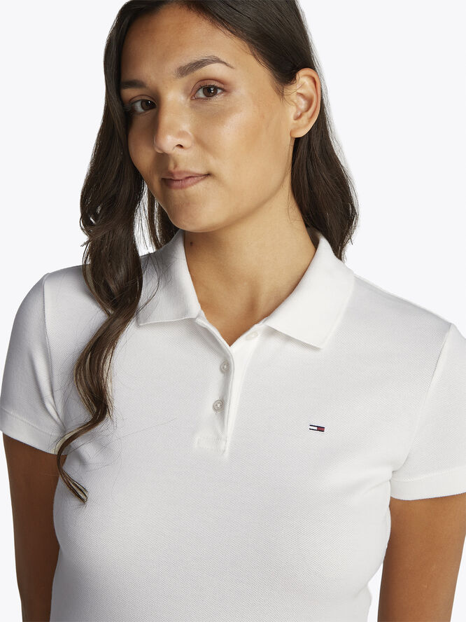 Tommy Hilfiger TJW SLIM ESSENTIAL POLO SS Ecru