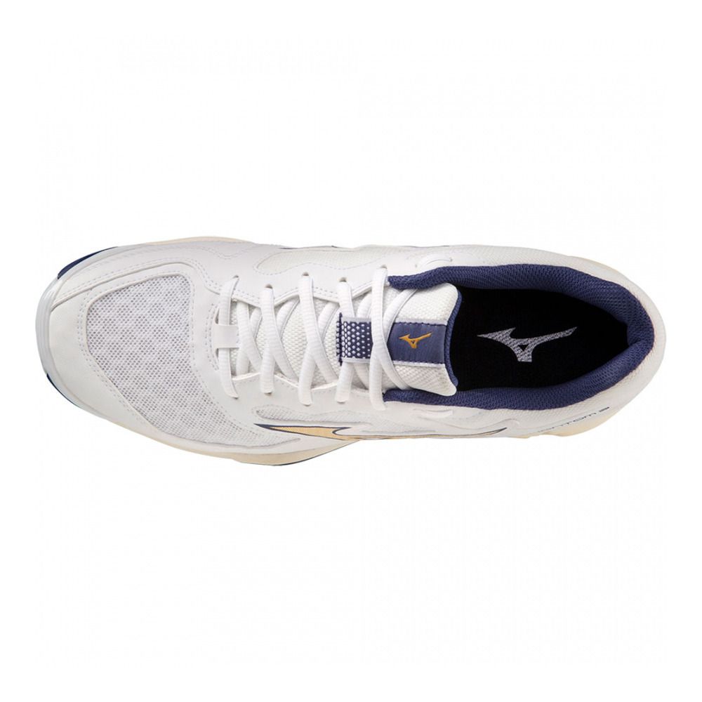 Mizuno WAVE PHANTOM 3 - Chaussures handball white/blueribbon/mp gold