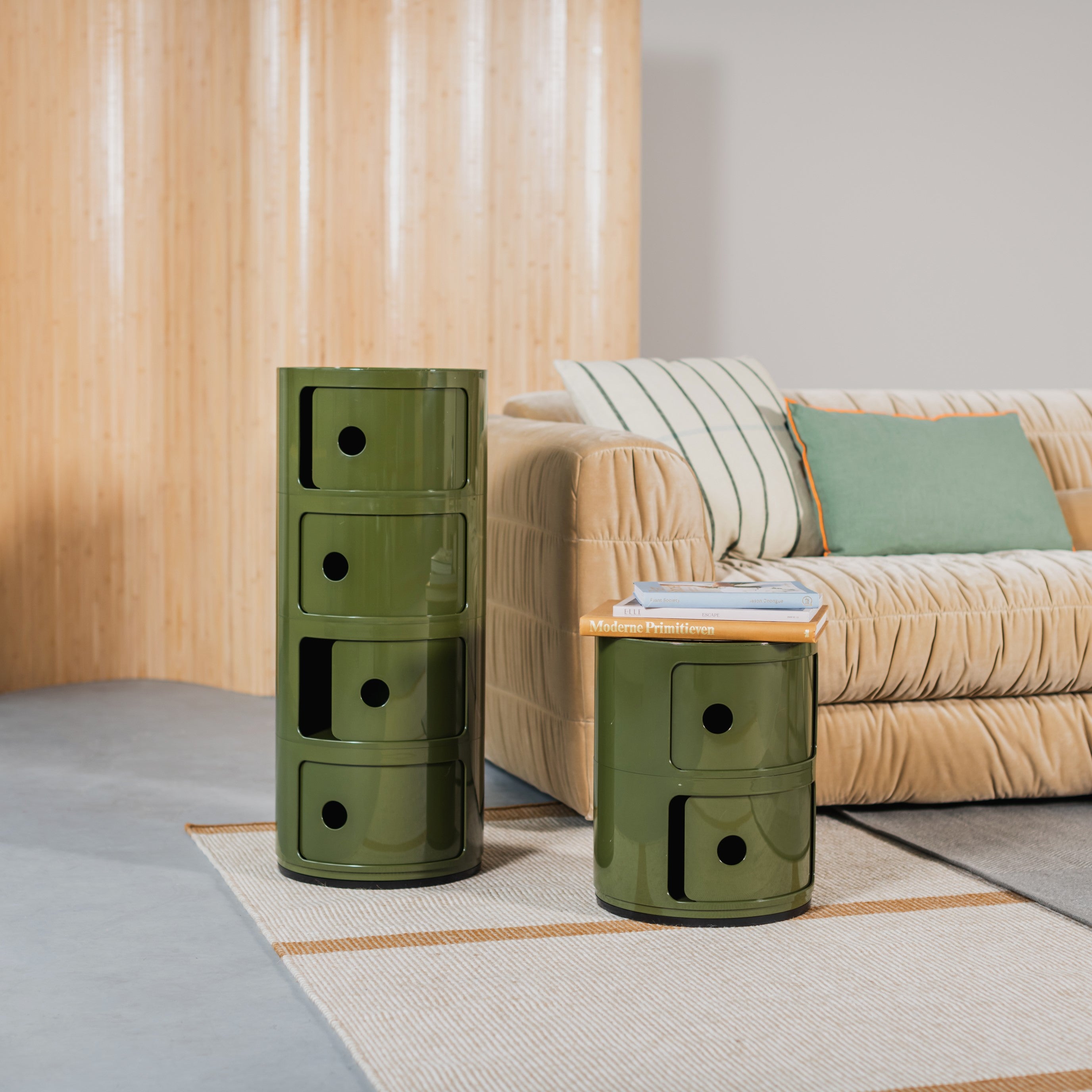 Kartell Componibili Kast Ã 32 cm - 2 Modules - Mosgroen