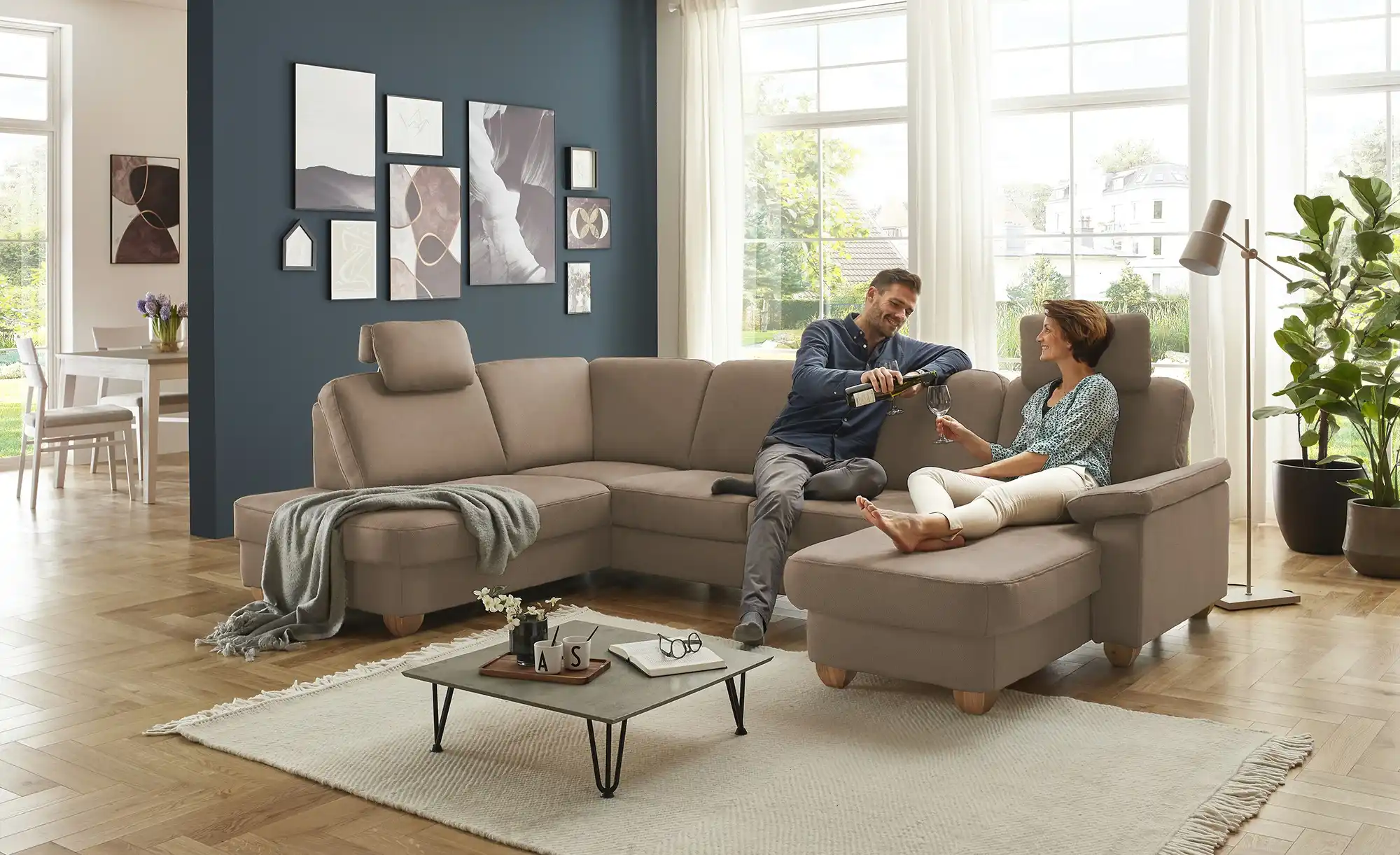 meinSofa Wohnlandschaft  aus Kunstleder Oliver