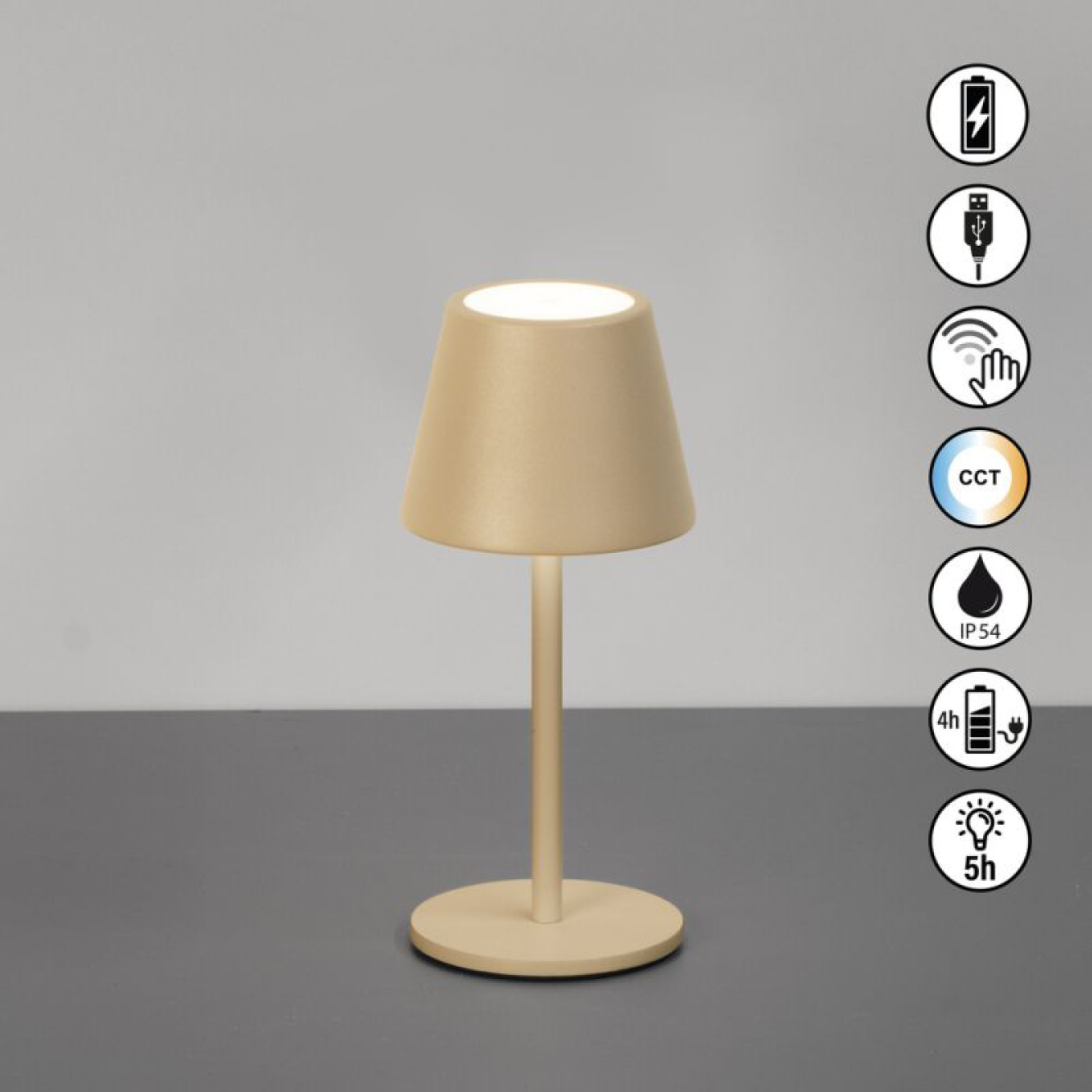 SALERNO TAFELLAMP - OUTDOOR - ZAND