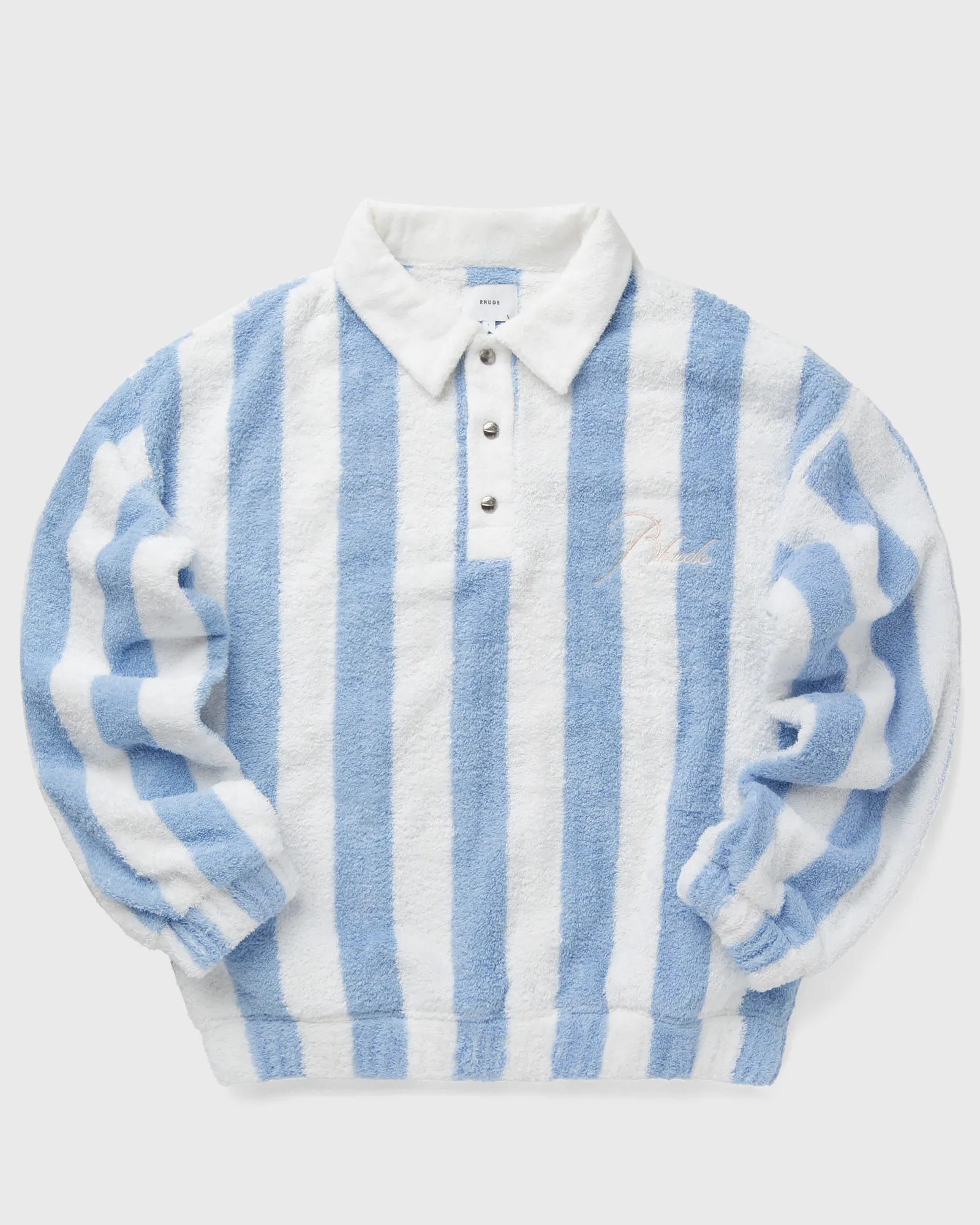 Rhude STRIPED LOOP TERRY POLO