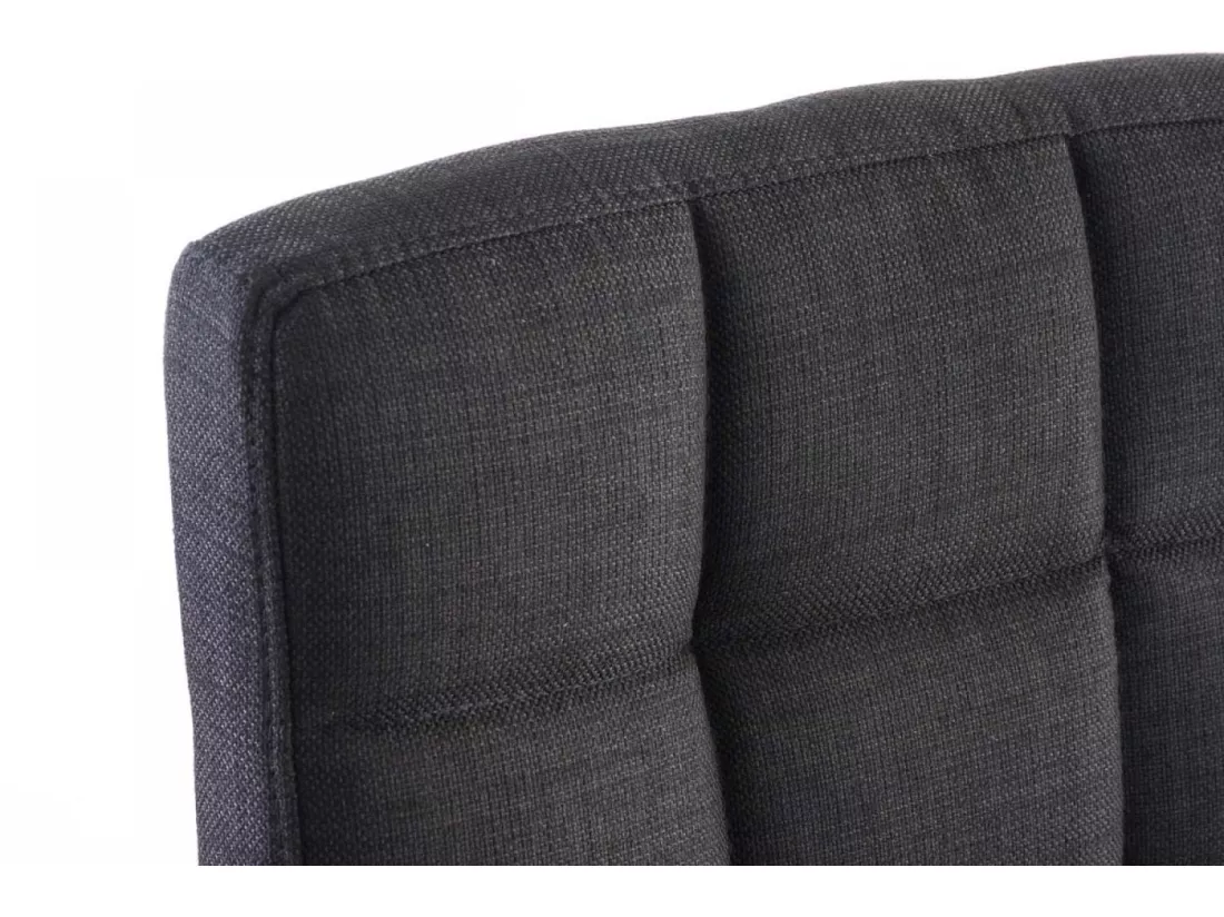 Chaise de bureau - Tissu & Métal chromé - Noir - Deli V2