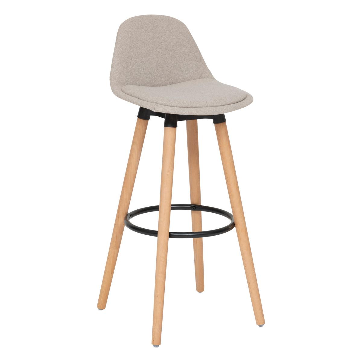 TABOURET DE BAR MAXON TISSUS BEIGE