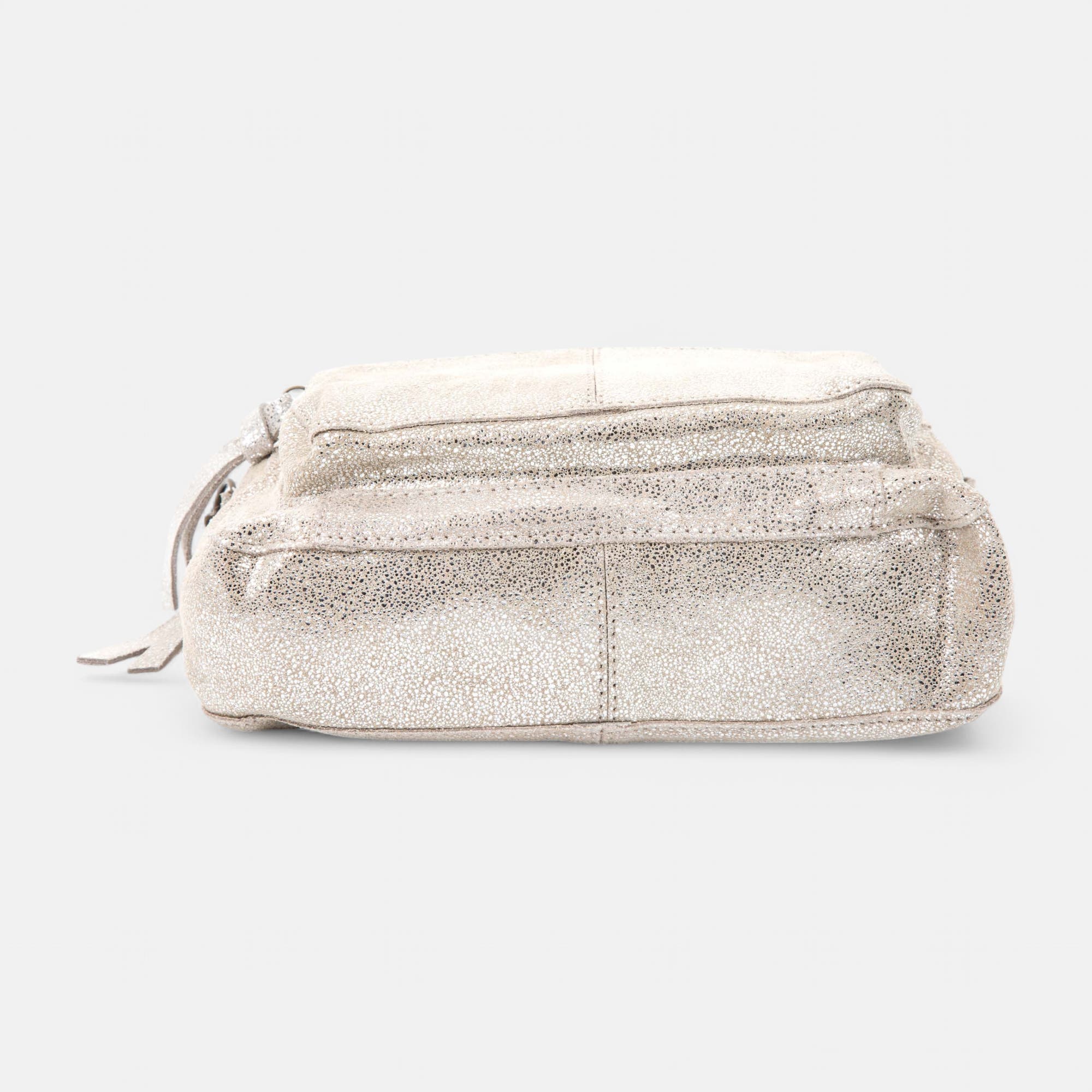 Sac bandoulière en cuir argent