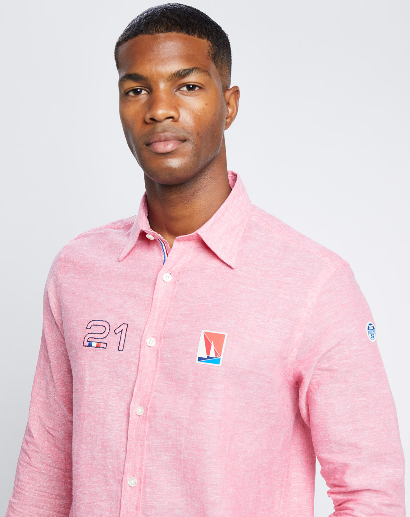 North Sails Chemise en Coton & Lin Les Voiles de Saint-Tropez rose