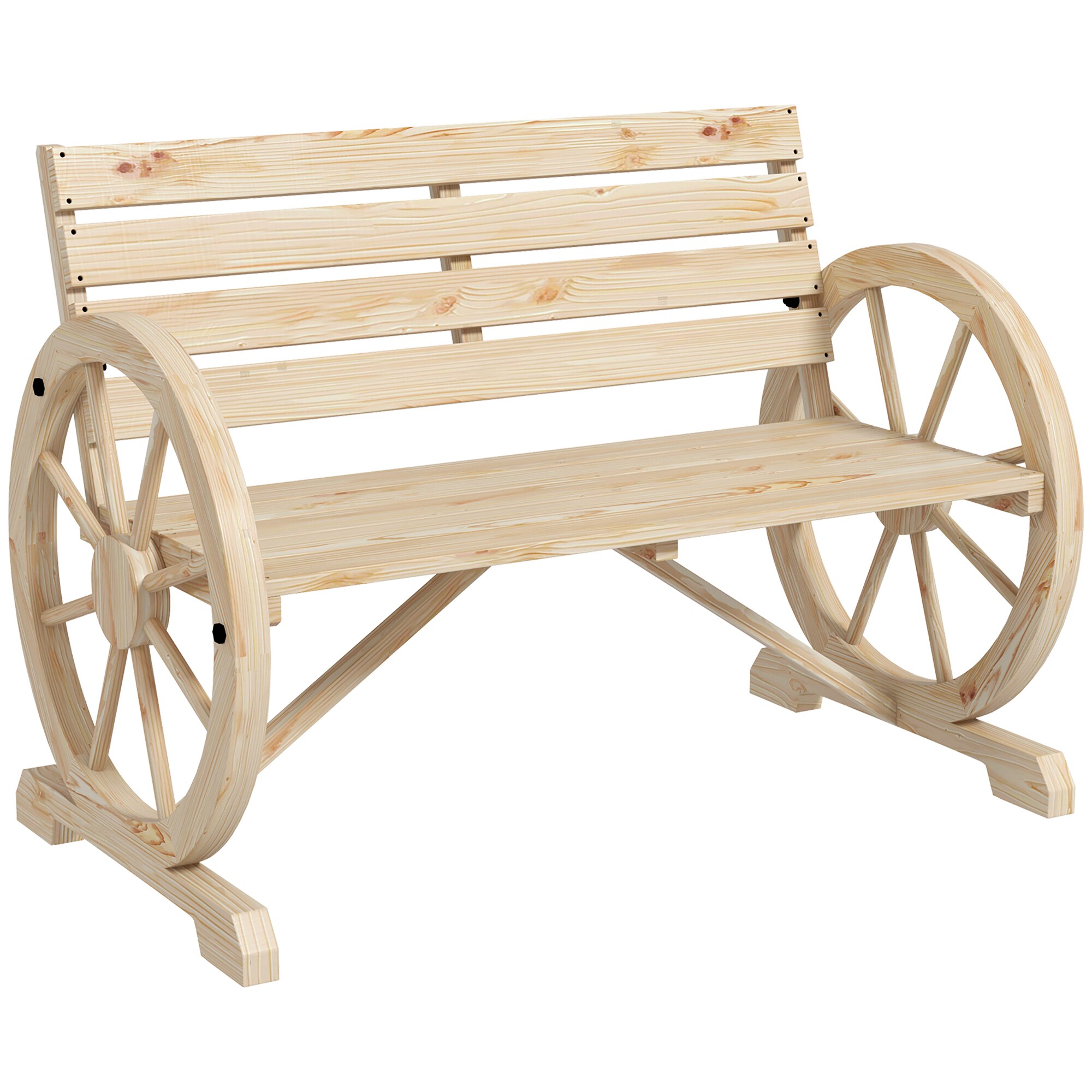 Outsunny Gartenbank mit Holzrahmen braun L105,5 x B56 x H79 cm