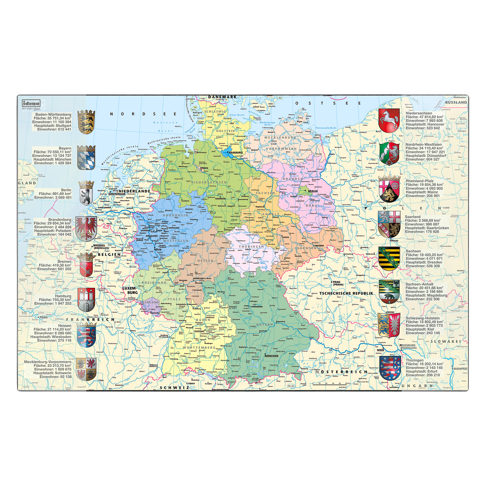 Schreibunterlage - Deutschlandkarte - 59x39 cm