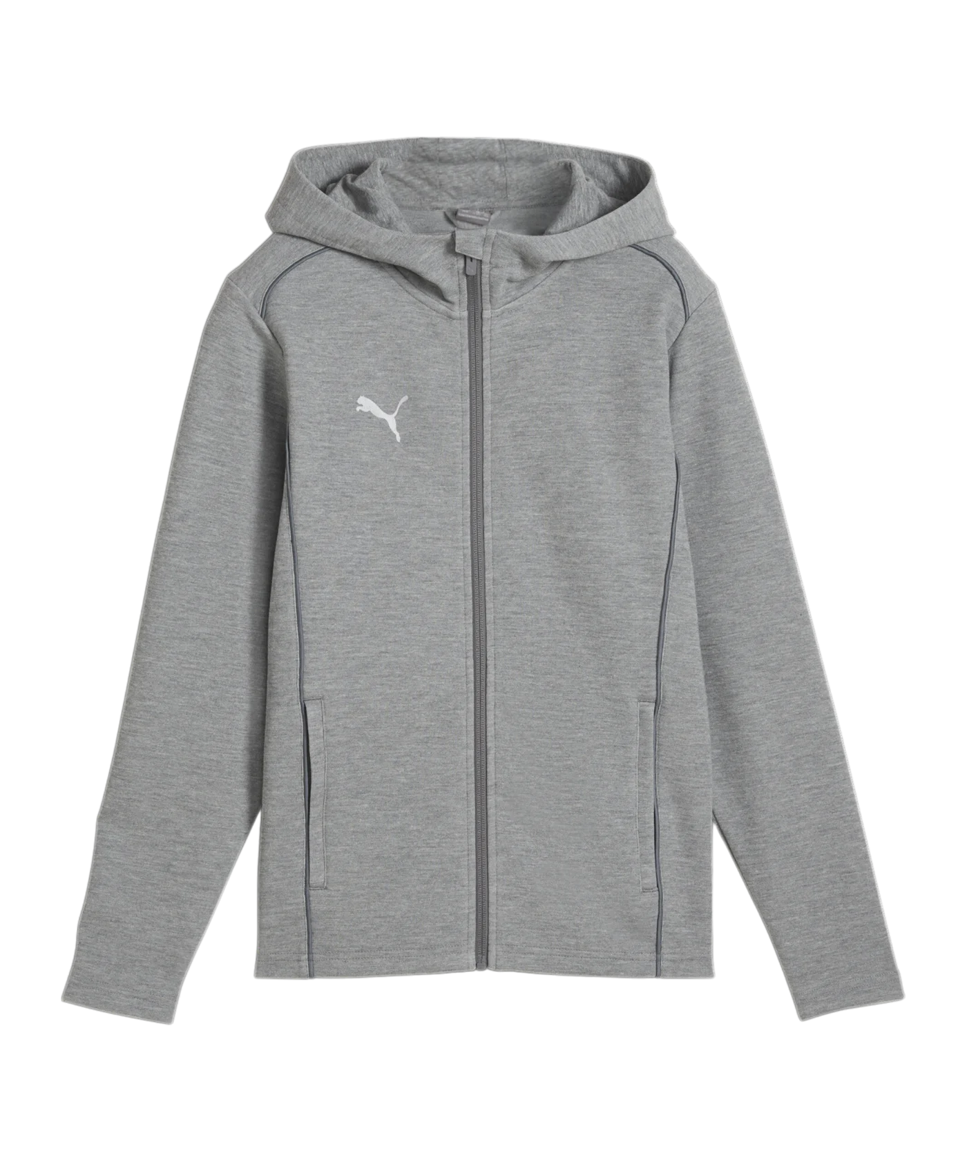 PUMA teamFINAL Casuals Kapuzenjacke Kids Grau F33