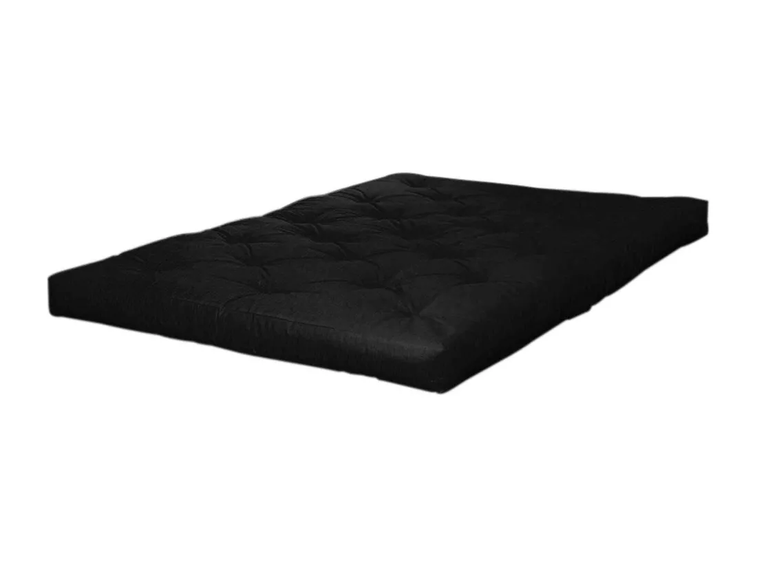 Matelas futon noir 18 cm double coeur en latex 200x200