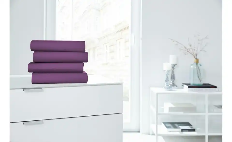 Jersey-Elastan Boxspringlaken Pflaume 190 cm