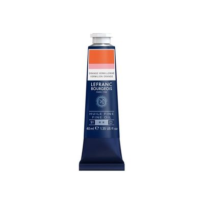 Lefranc Bourgeois - Peinture à l'huile - orange vermillon - transparent - fine - 40 ml