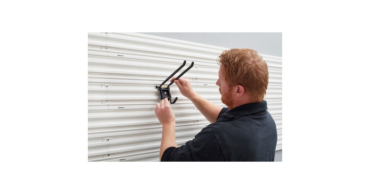 StanleyTrack Wall - Dubbele haak houder  (Zwart)
