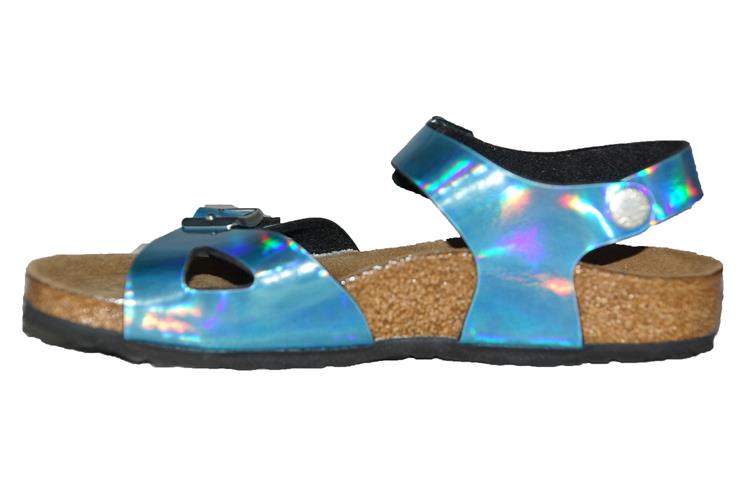 Birkenstock Rio Kids mirror blue