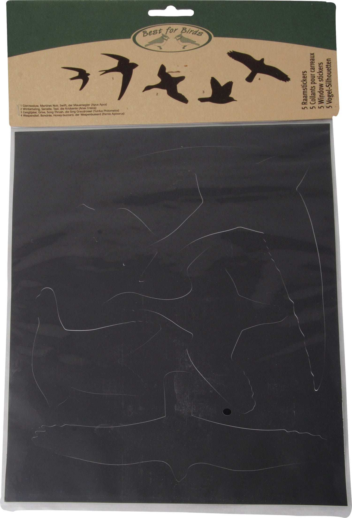 Best for Birds raamsticker vogels zwart 33 x 23 cm