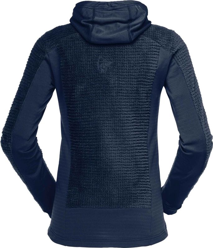 Norrona - Falketind Alpha120 Zip Hood - Fleecevest - Indigo Night