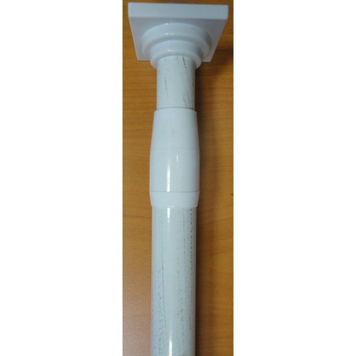 TRINGLE EXTENSIBLE ENTRE MURS D22 70 120CM BLANC ET OR