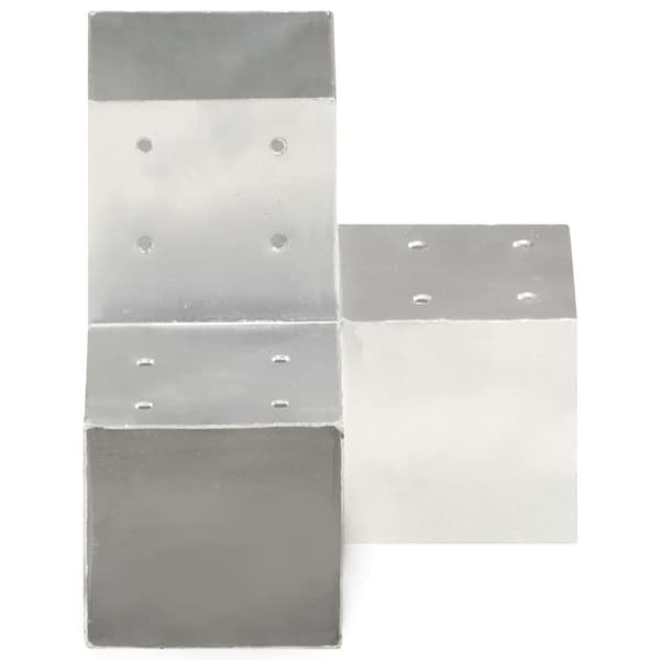 vidaXL Stolpesko 4 stk Y-form galvanisert metall 101x101 mm