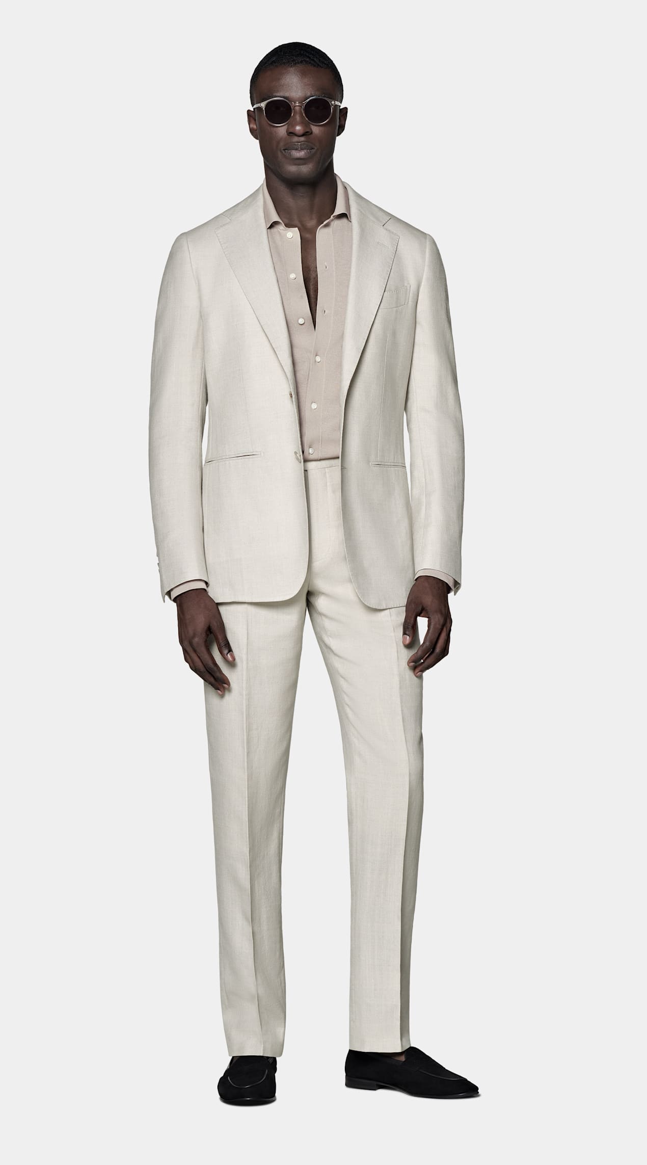 Costume Havana coupe Tailored marron clair
