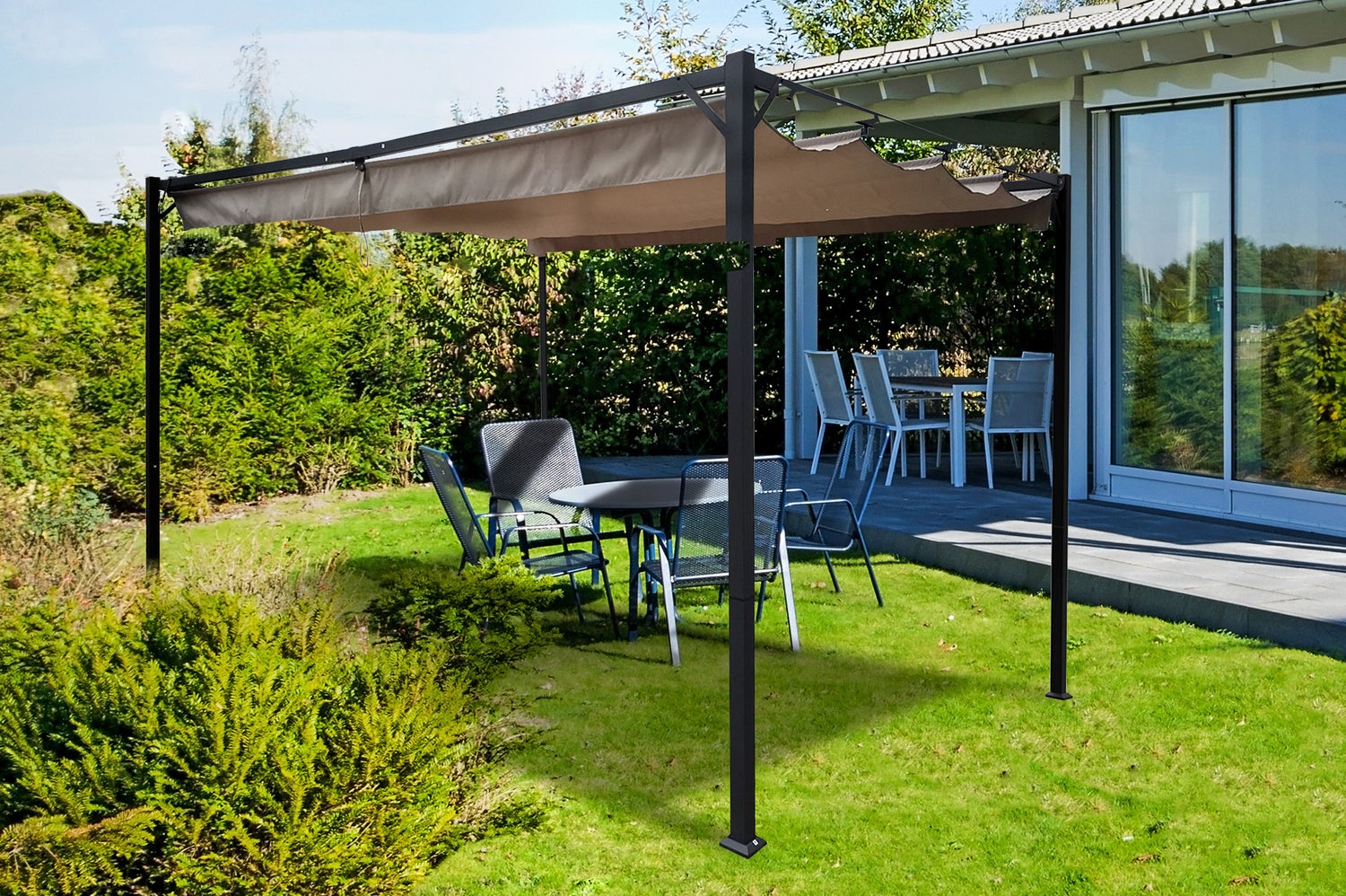 NOOSA 400S300 Beige vrijstaande pergola